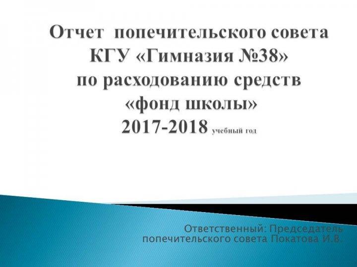 Отчет попечительского совета