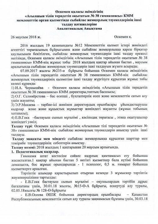 Аналитическая справка