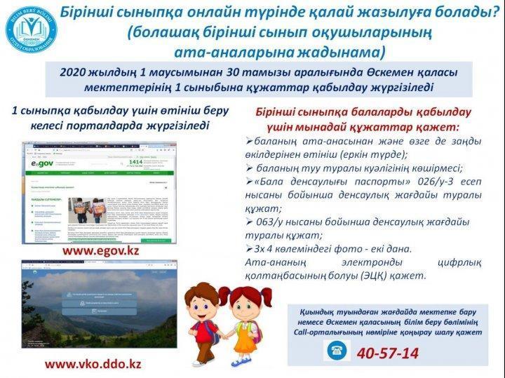 Как записаться в первый класс онлайн? (памятка родителям будущих первоклассников)